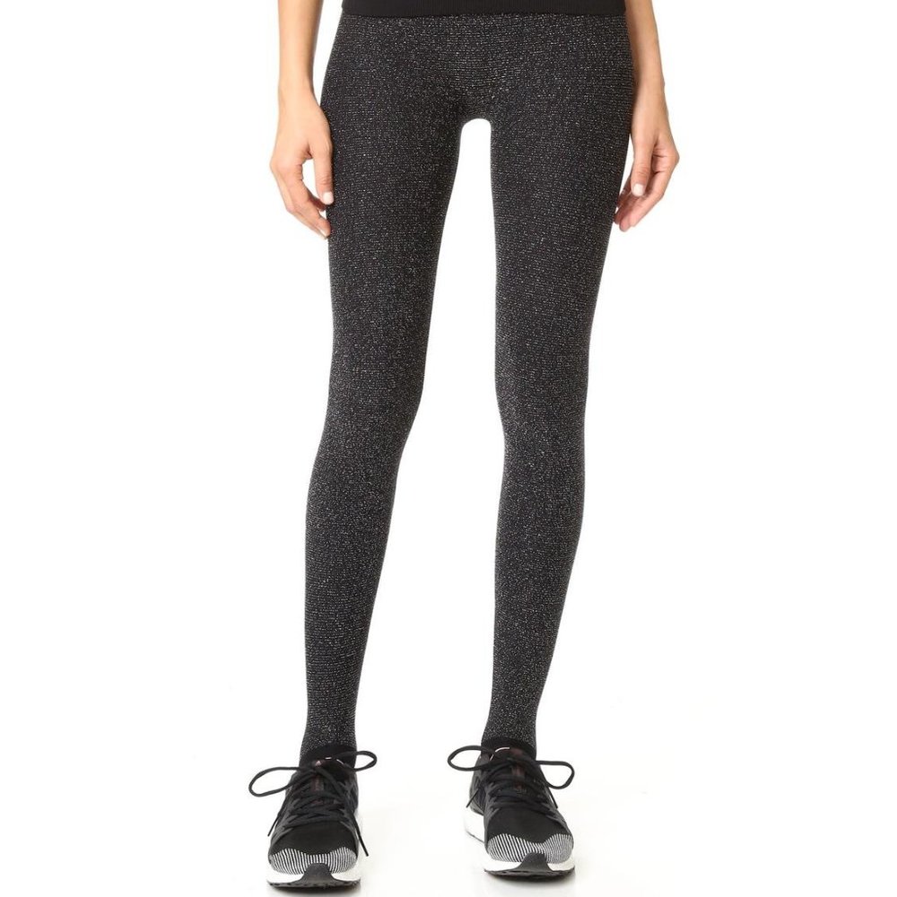 Black Sparkle Stirrup Leggings - Picture 5 of 7